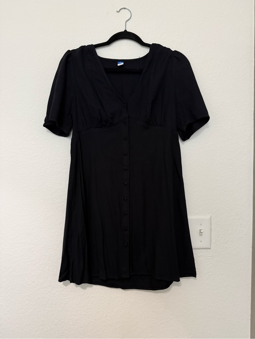 Old Navy Black Button Front Dress